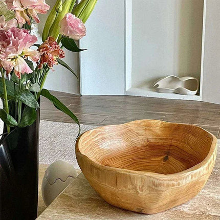 Handcrafted Cedar Root Serving Bowl - Distinctive Natural Wood Dish for Entertaining and Everyday Use - Très Elite