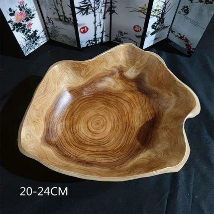 Handcrafted Cedar Root Serving Bowl - Distinctive Natural Wood Dish for Entertaining and Everyday Use