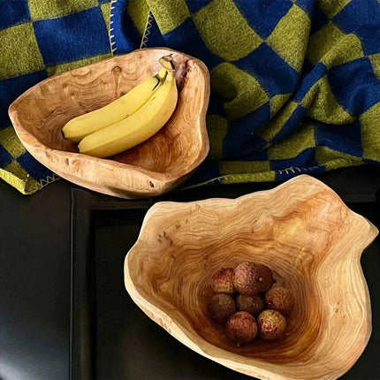 Handcrafted Cedar Root Wooden Fruit and Vegetable Basket