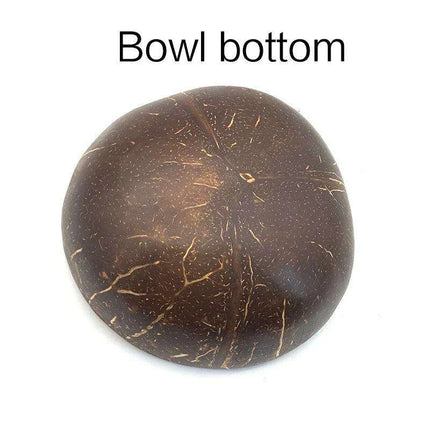 Handcrafted Coconut Bowl Collection with Wooden Spoon - Sustainable Natural Tableware for Salads, Desserts, and More (12-15cm) - Très Elite