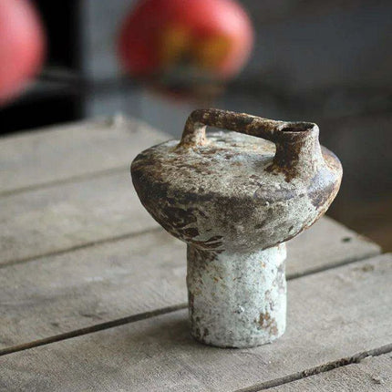 Charming Rustic Ceramic Vase Set - Handcrafted Farmhouse Decor
