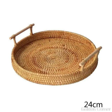 Handcrafted Japanese Bamboo and Rattan Fruit Basket - Eco-Friendly Elegance..