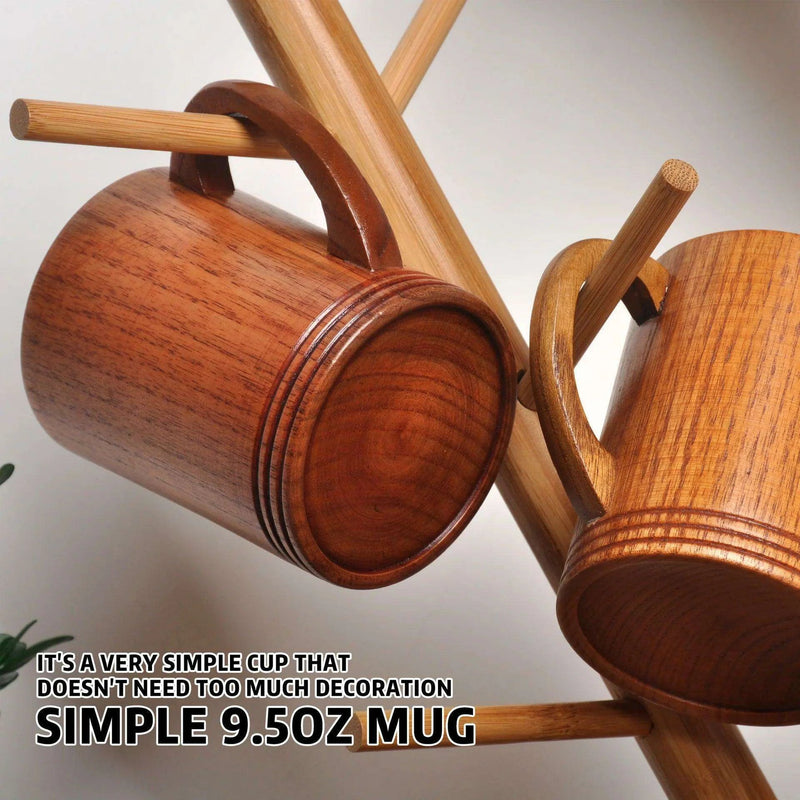 Handcrafted Jujube Wood Drink Mug - Eco-Friendly Retro Cup for Coffee, Tea, and More - Très Elite