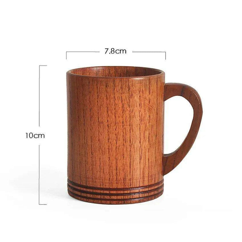 Handcrafted Jujube Wood Drink Mug - Eco-Friendly Retro Cup for Coffee, Tea, and More - Très Elite