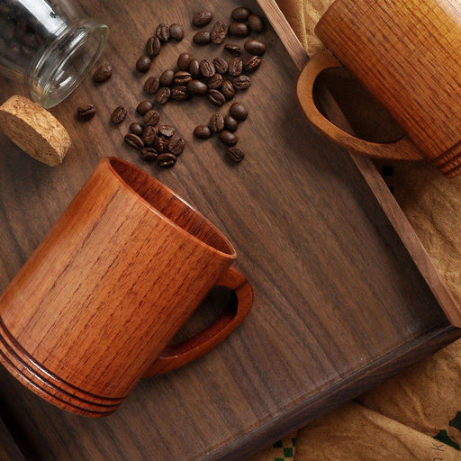 Handcrafted Jujube Wood Drink Mug - Eco-Friendly Retro Cup for Coffee, Tea, and More - Très Elite