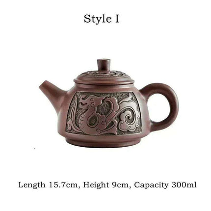 Handcrafted Purple Clay Teapot - Authentic - Très Elite