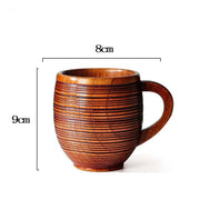 Handcrafted Rustic Spruce Wood Mug - Stylish Natural Drinkware for All Beverages - Très Elite