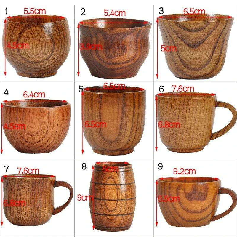 Handcrafted Rustic Spruce Wood Mug - Stylish Natural Drinkware for All Beverages - Très Elite