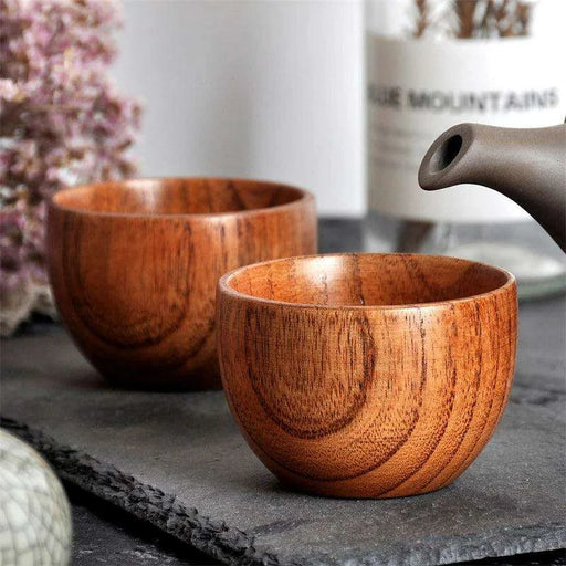 Handcrafted Rustic Spruce Wood Mug - Stylish Natural Drinkware for All Beverages - Très Elite