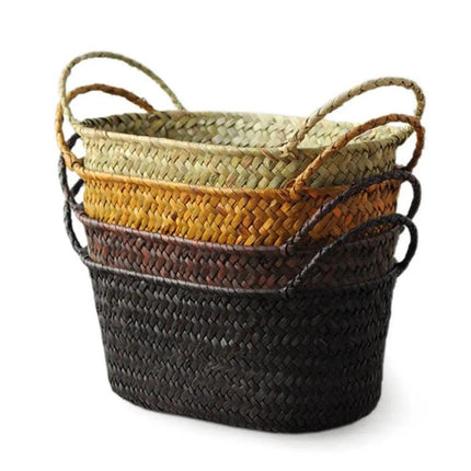 Handcrafted Sustainable Wicker Storage Basket for Elegant Home Organization