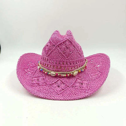 Handcrafted Unisex Denim Straw Cowboy Hat for Ultimate Summer Sun Protection - Très Elite