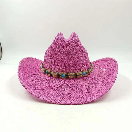Handcrafted Unisex Denim Straw Cowboy Hat for Ultimate Summer Sun Protection - Très Elite
