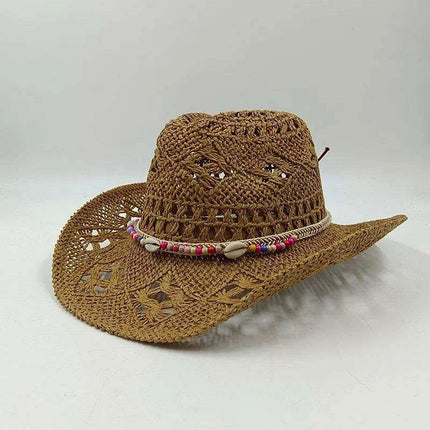 Handcrafted Unisex Denim Straw Cowboy Hat for Ultimate Summer Sun Protection - Très Elite