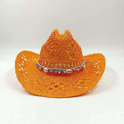 Handcrafted Unisex Denim Straw Cowboy Hat for Ultimate Summer Sun Protection - Très Elite