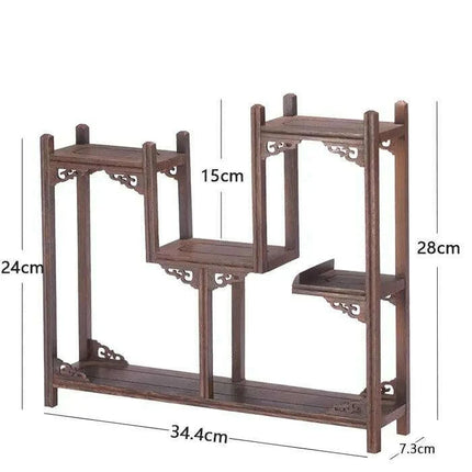 Handcrafted Wooden Display Stand for the Traditional Kung Fu Tea Ceremony - Très Elite