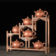 Handcrafted Wooden Display Stand for the Traditional Kung Fu Tea Ceremony - Très Elite