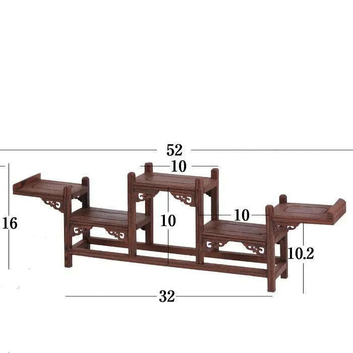 Handcrafted Wooden Display Stand for the Traditional Kung Fu Tea Ceremony - Très Elite