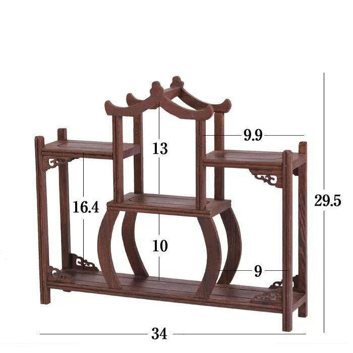 Handcrafted Wooden Display Stand for the Traditional Kung Fu Tea Ceremony - Très Elite