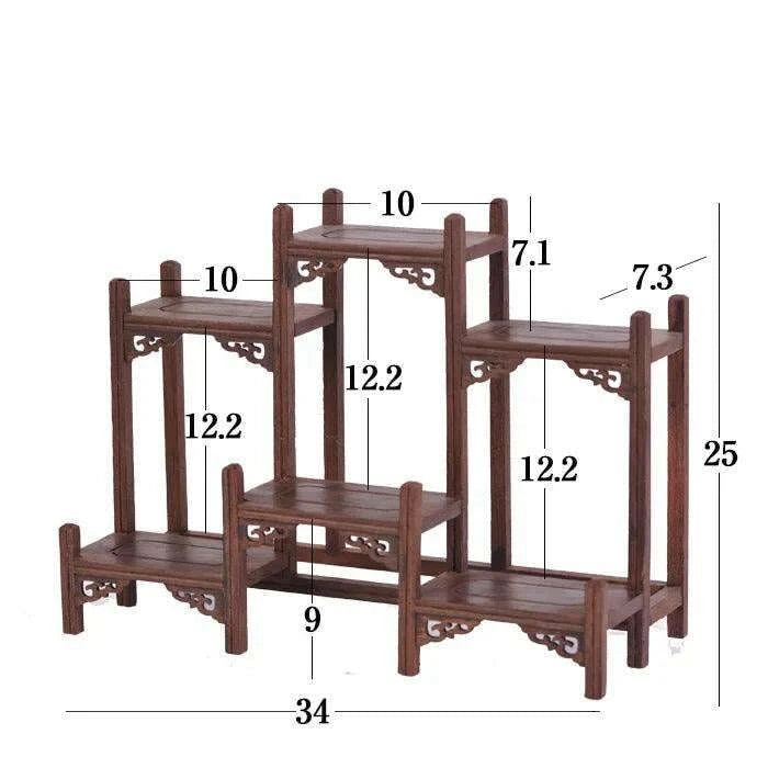 Handcrafted Wooden Display Stand for the Traditional Kung Fu Tea Ceremony - Très Elite
