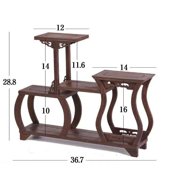 Handcrafted Wooden Display Stand for the Traditional Kung Fu Tea Ceremony - Très Elite