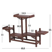 Handcrafted Wooden Display Stand for the Traditional Kung Fu Tea Ceremony - Très Elite