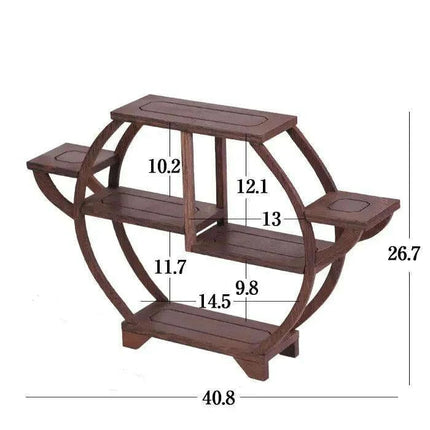 Handcrafted Wooden Display Stand for the Traditional Kung Fu Tea Ceremony..