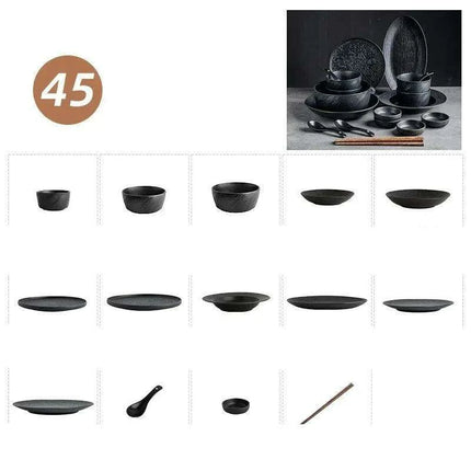 Handmade Artisan Ceramic Dining Set - Très Elite
