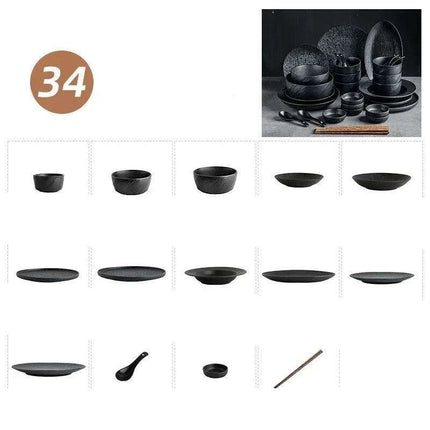 Handmade Artisan Ceramic Dining Set - Très Elite