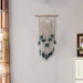 Boho Chic Cotton Macrame Wall Tapestry - Handwoven Geometric Design, 84x45cm