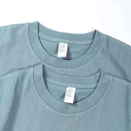 Haze Blue Casual Fit Lightweight Cotton Tee for Men and Couples - Très Elite