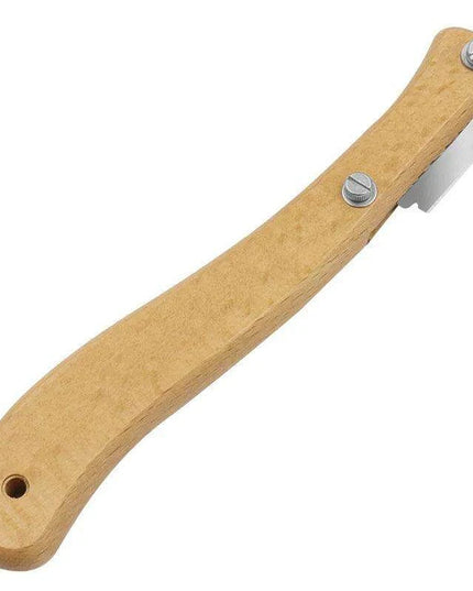 French Bakery Bread Knife Set with Ergonomic Wooden Handle and 5 Curved Blades - Complete Bundle with Packaging Box