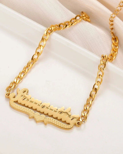 Personalized Cuban Chain Name Jewelry Set for Women and Girls