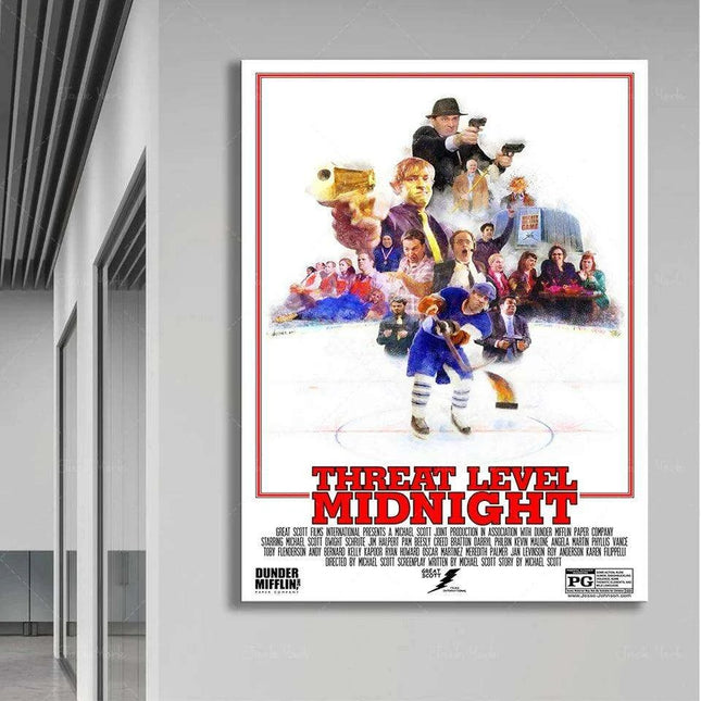 Threat Level Midnight: A Humorous Tribute to The Office Art Print
