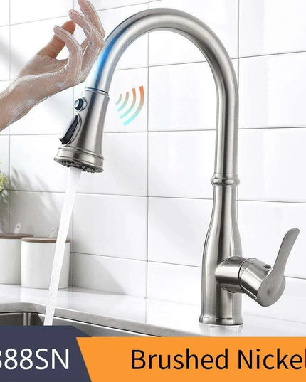 Smart Touch Sensor-Enabled Rotating Kitchen Faucet with Innovative Design