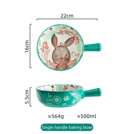 Whimsical Woodland Creatures Ceramic Dining Set for Enchanting Meals