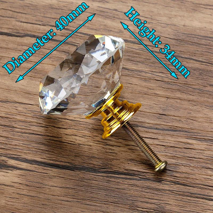 Glamorous Rainbow Crystal Glass Cabinet Knobs for Elegant Home Styling