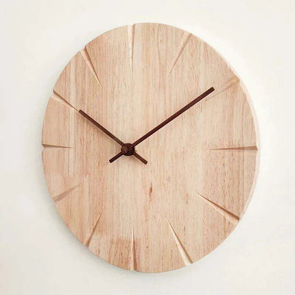 Stylish Contemporary Silent Wood Wall Clock