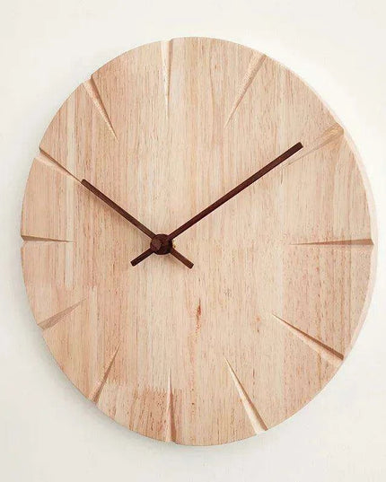 Stylish Contemporary Silent Wood Wall Clock