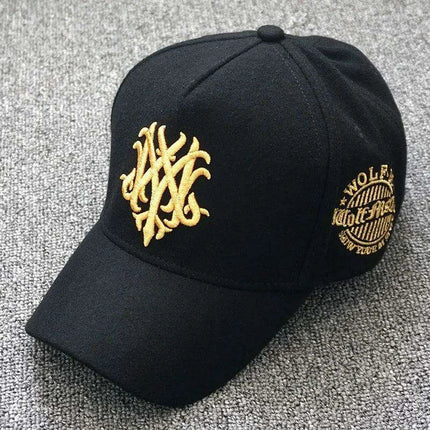 Stylish Oversized Wool Snapback Cap for Dads - Perfect Winter Outdoor Hat