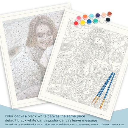 Custom Family Portrait Artistry: DIY Oil Painting Set with 24/36 Vibrant Colors