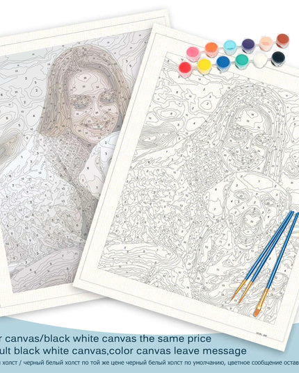 Custom Family Portrait Artistry: DIY Oil Painting Set with 24/36 Vibrant Colors