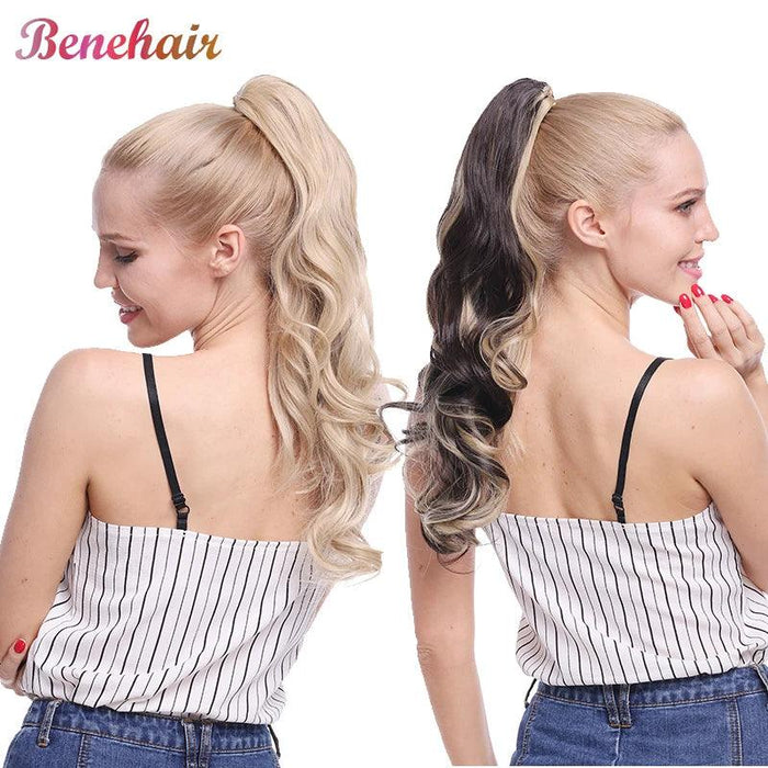Effortless Glamour Long Wavy Clip-In Ponytail Extension for Instant Transformation