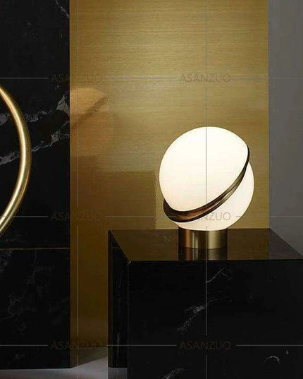 Contemporary White Sphere Table Lamp - Stylish Dual-Light Fixture for Home and Hospitality Spaces