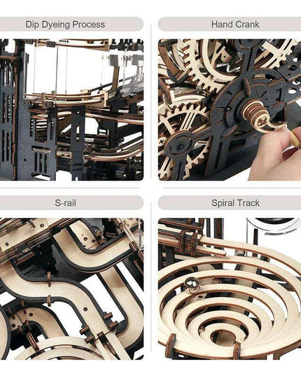 Innovative Wooden Marble Run Kit: Fun DIY Puzzle for Creative Exploration