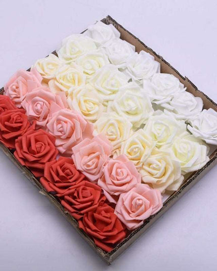 Elegant Faux Rose Bouquet Set - Choose from 10/20/30 Pieces