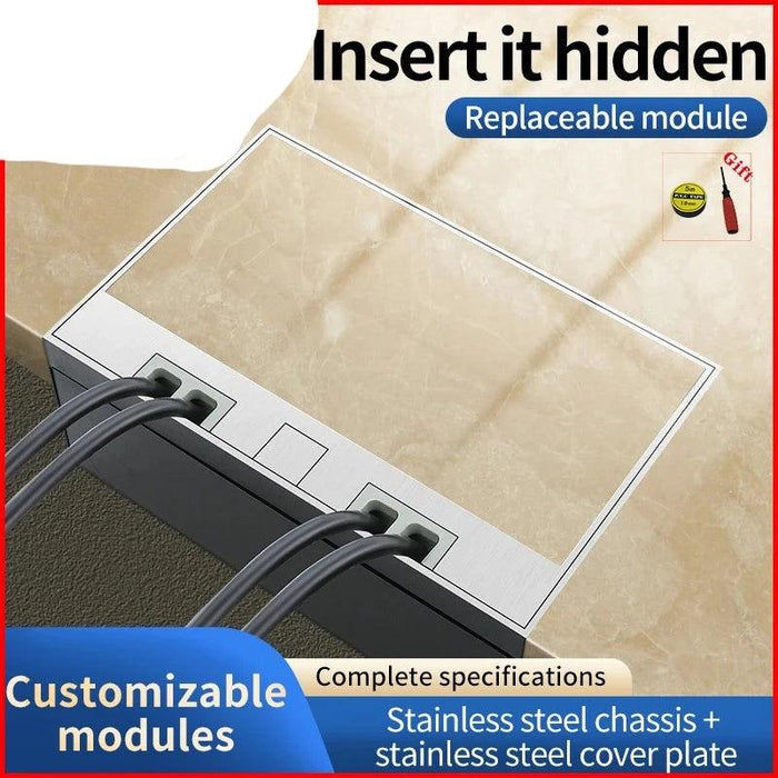 Interchangeable Stainless Steel Floor Socket with Custom Modular Design