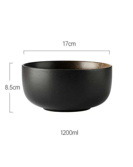 Chic Japanese Ceramic Noodle Bowl Set with Spoon and Chopsticks for Exquisite Dining Experience