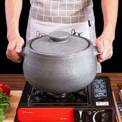 Traditional Clay Soup and Sauce Pot for Gas Stove - Healthy Cookware for Nourishing Meals