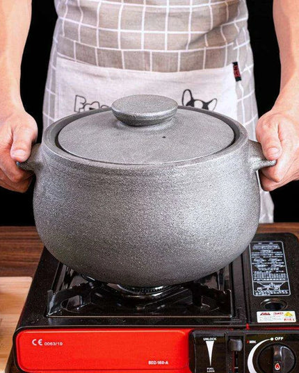 Traditional Clay Soup and Sauce Pot for Gas Stove - Healthy Cookware for Nourishing Meals