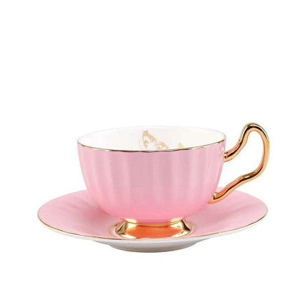 Elegant Heritage: Exquisite Bone China Tea and Coffee Set with 24K Gold Accents